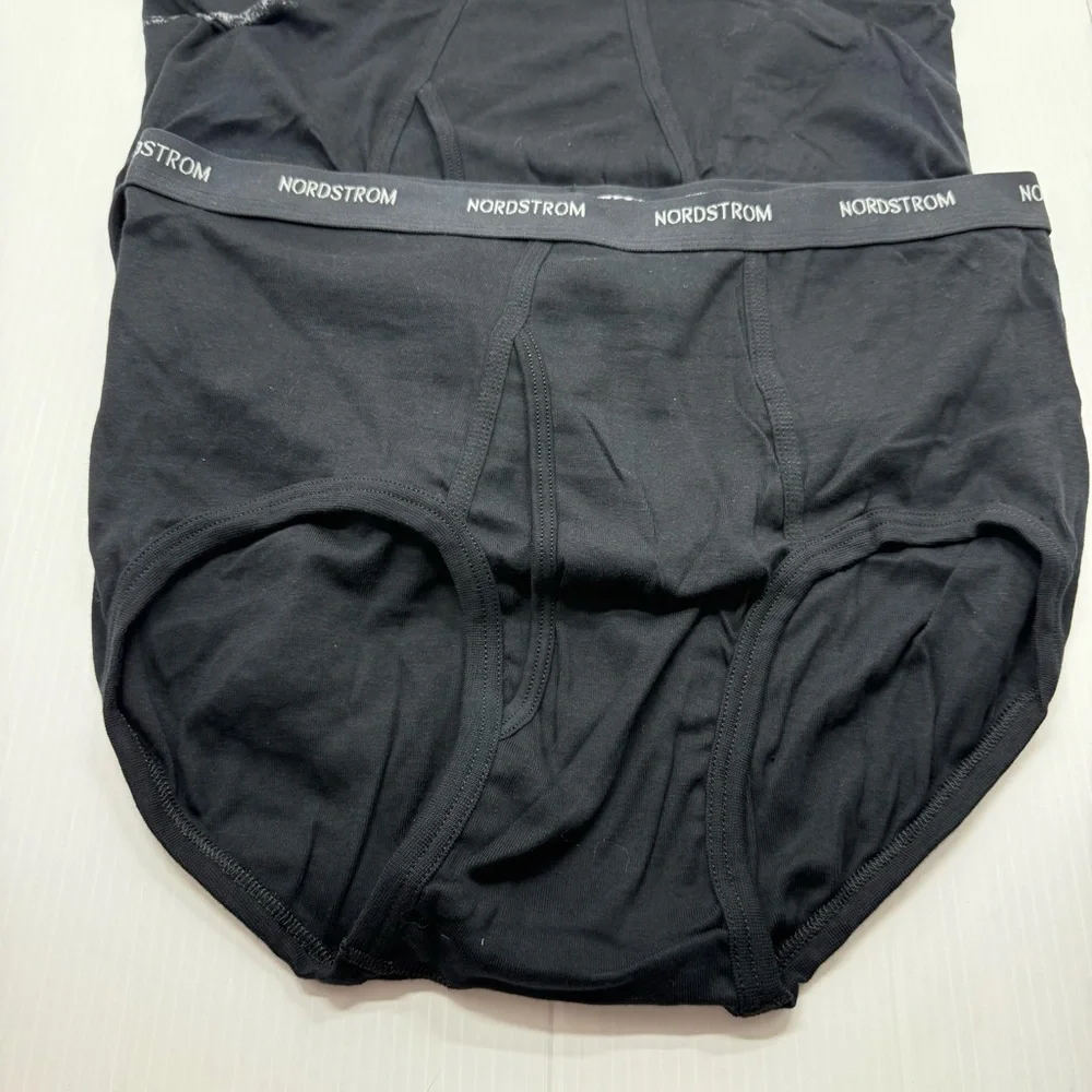 Nordstrom Men’s Supima Cotton Black Briefs Size Large 40 Underwear NWOT
